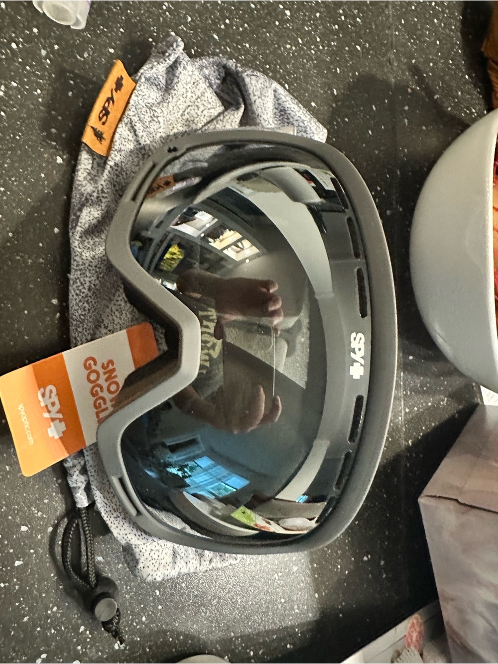 SPY Snow Goggles - Gray Frame with Silver Mirrored Lens